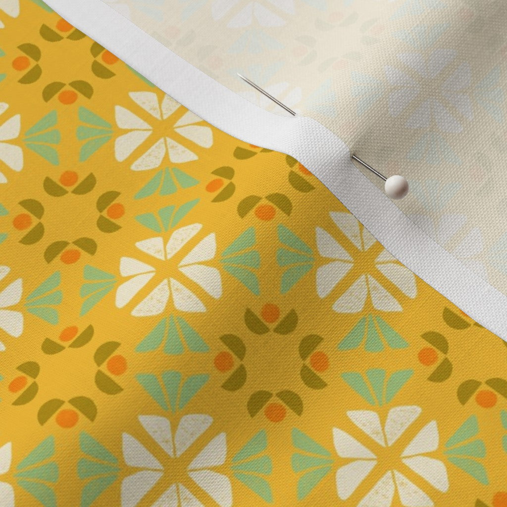 Geometric Medallion Tile Golden Yellow