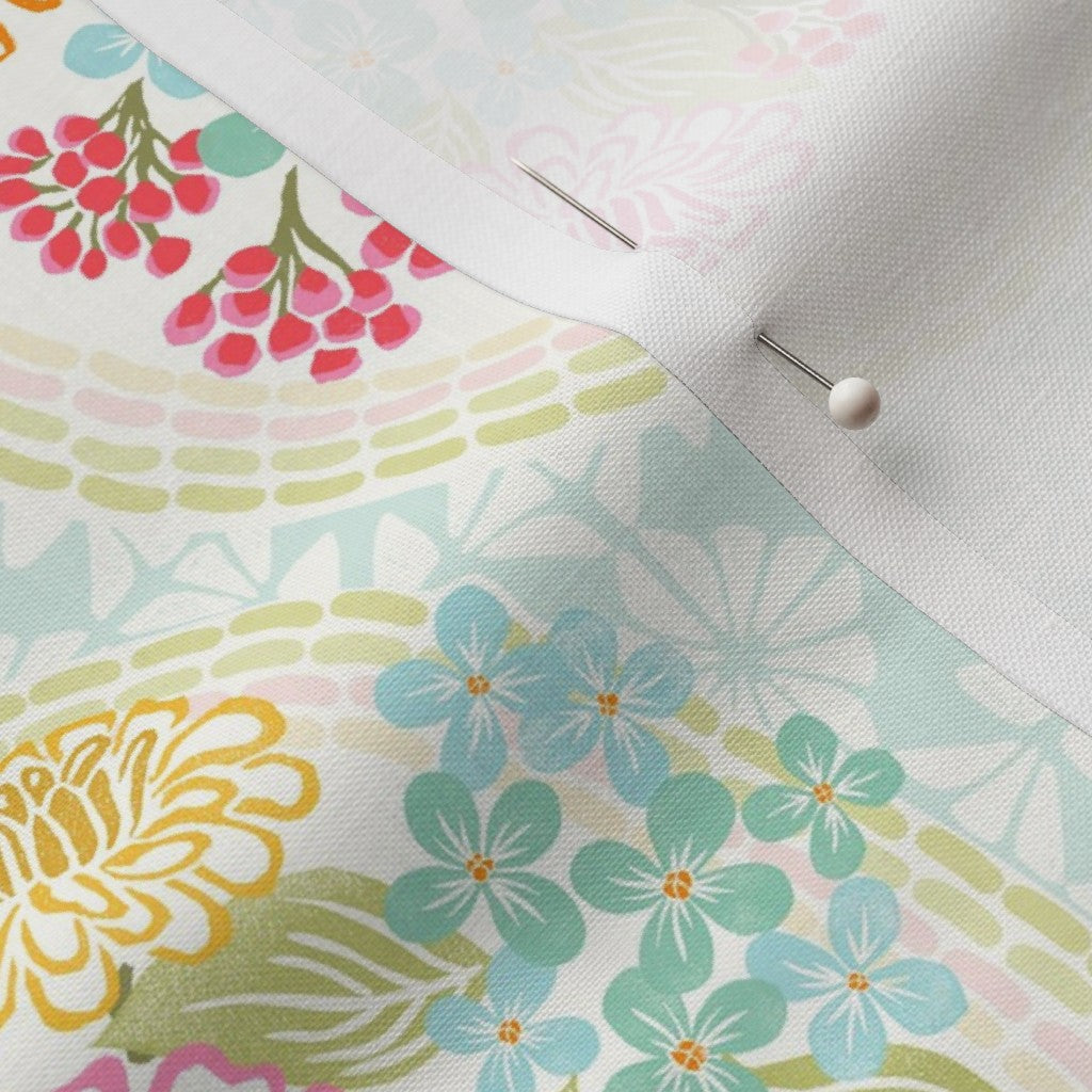 Zinnia Bouquet Floral Soft Aqua