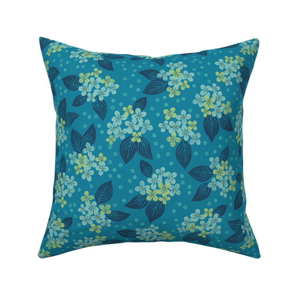 Hydrangea Toss Dark Teal Blue