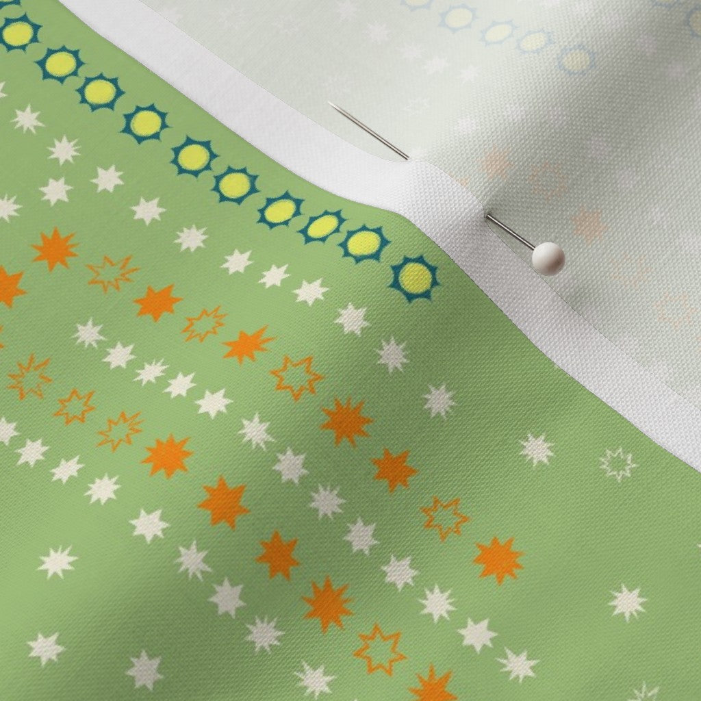 Falling Stars Green and Orange