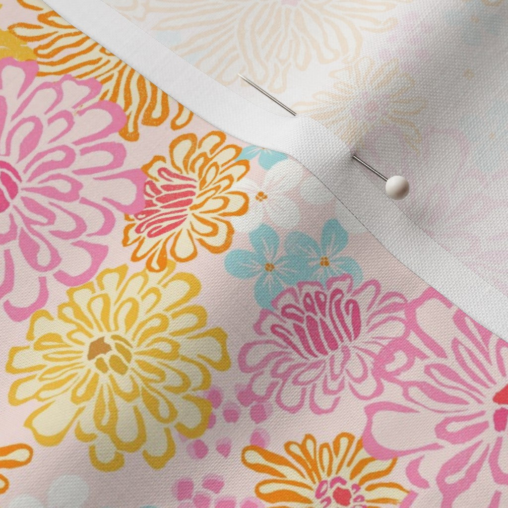 Zinnia and Snap Dragon Floral Pink