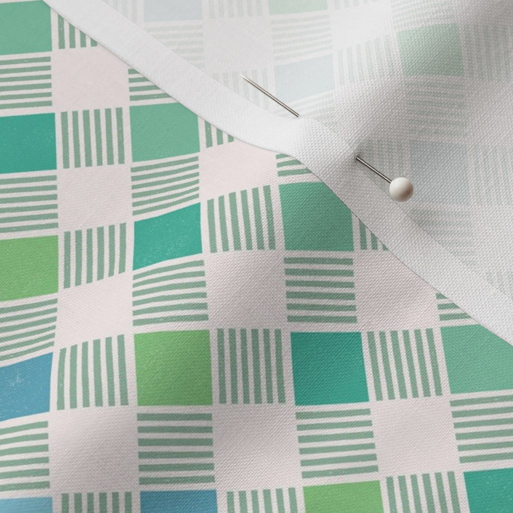 Big Bold Contemporary Plaid Blue Green