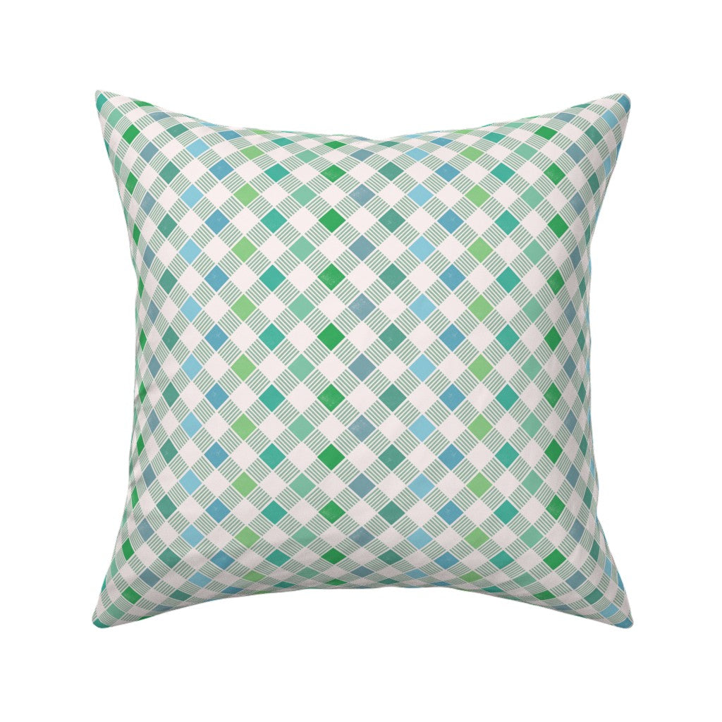 Big Bold Contemporary Plaid Blue Green