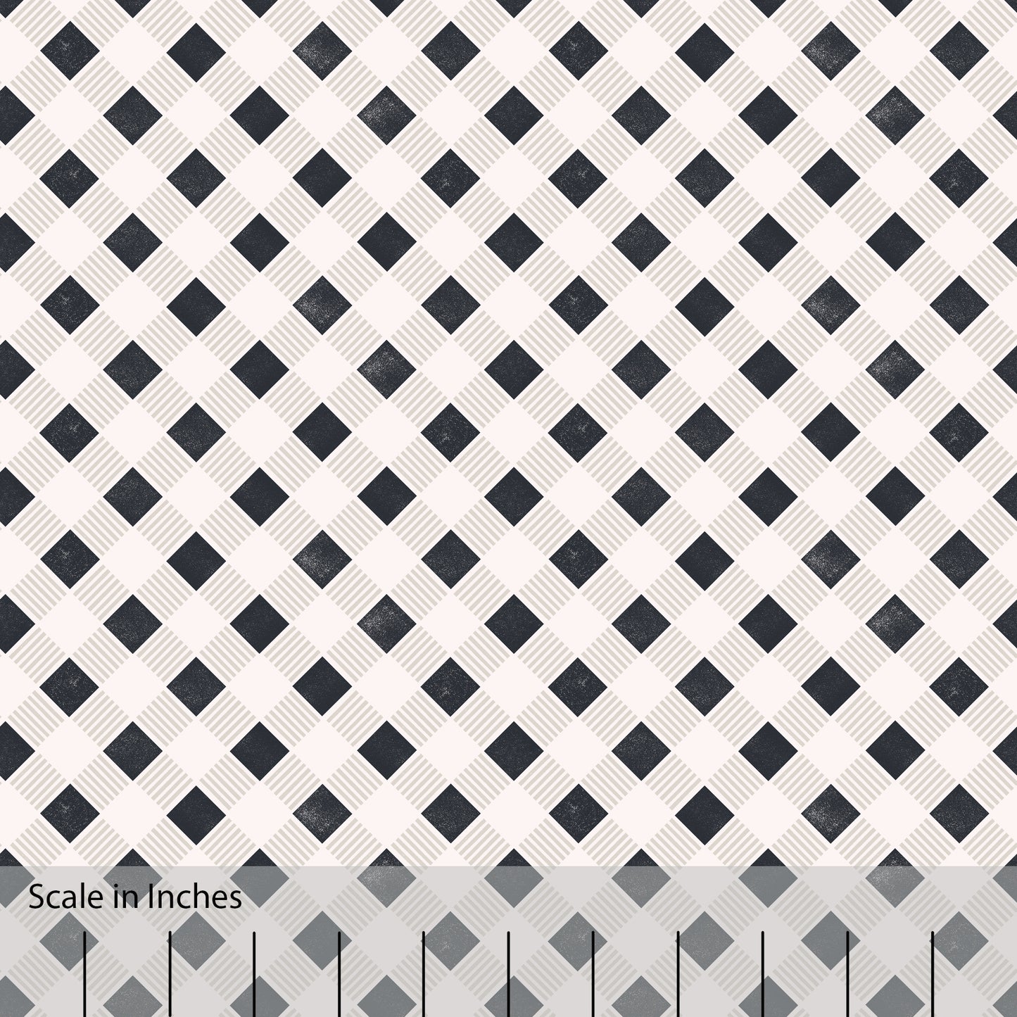 Big Bold Contemporary Plaid Pastel Charcoal Gray