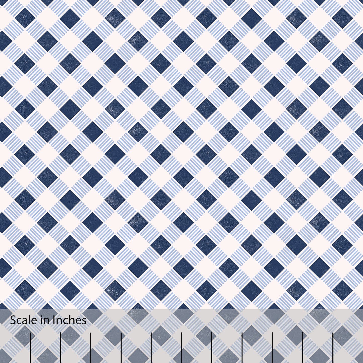 Big Bold Contemporary Plaid Navy Blue