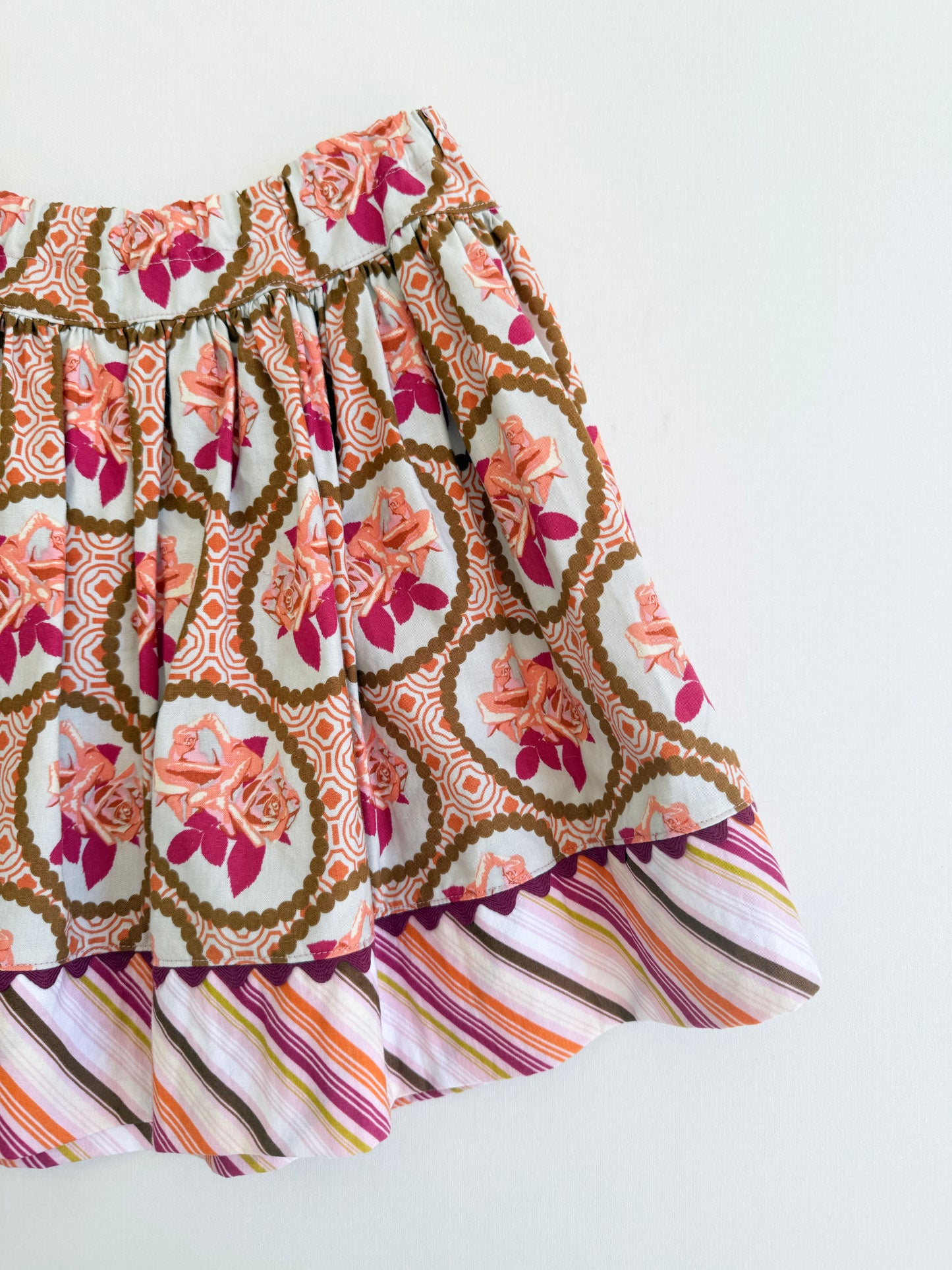 favorite twirl skirt in fall garden portrait Size 5