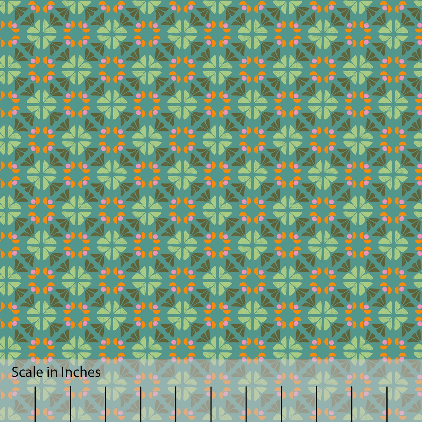 Geometric Medallion Tile Jade Green