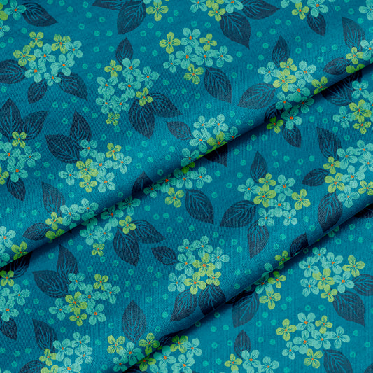 Hydrangea Toss Dark Teal Blue