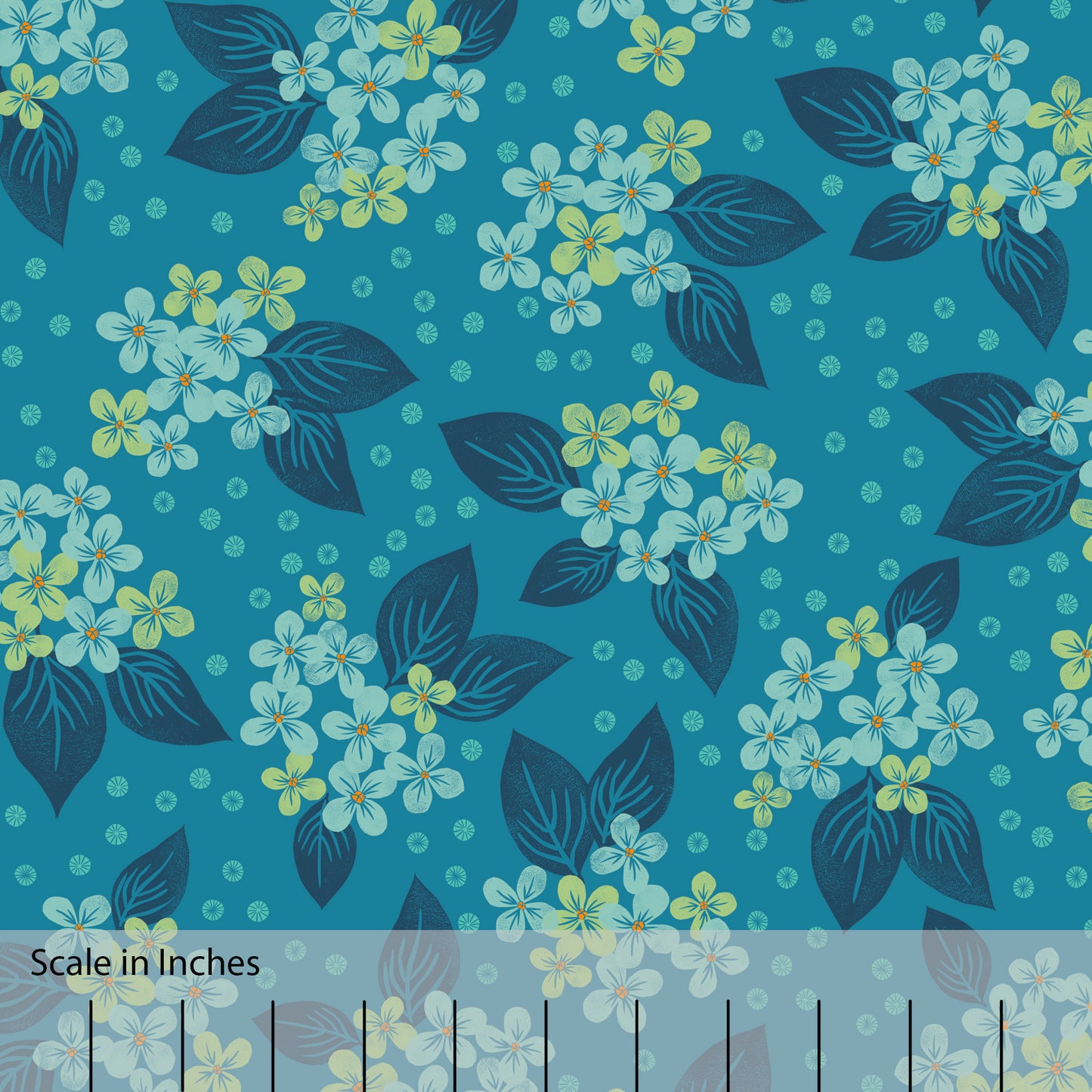 Hydrangea Toss Dark Teal Blue