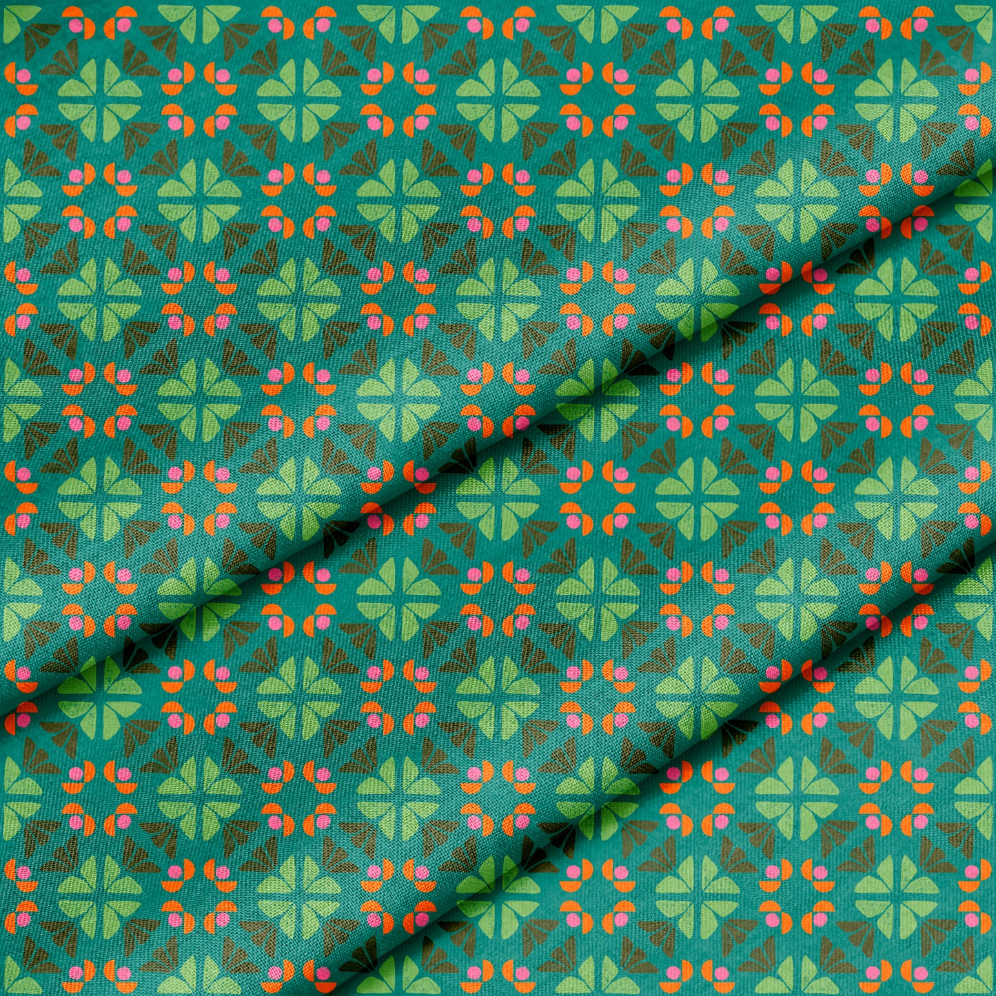 Geometric Medallion Tile Jade Green