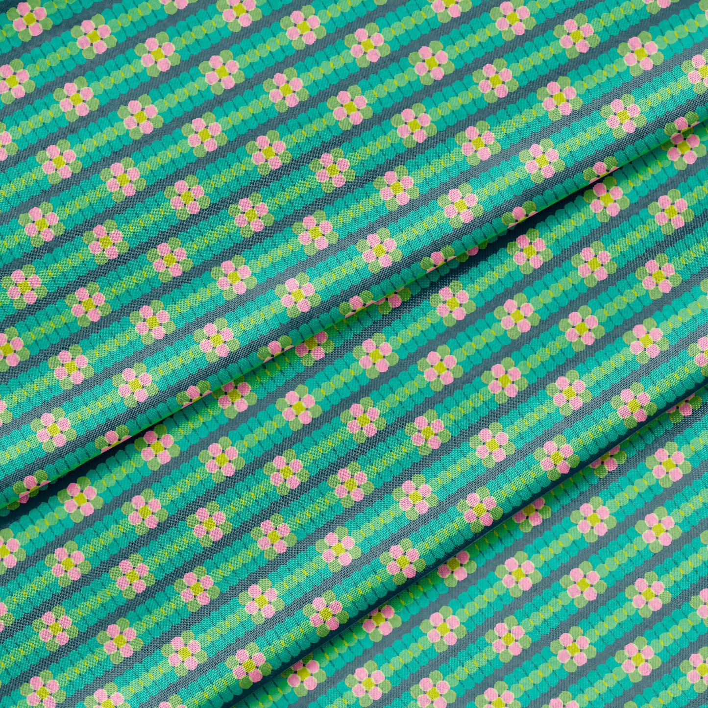 Oval Overlap Stripe Gray and Green