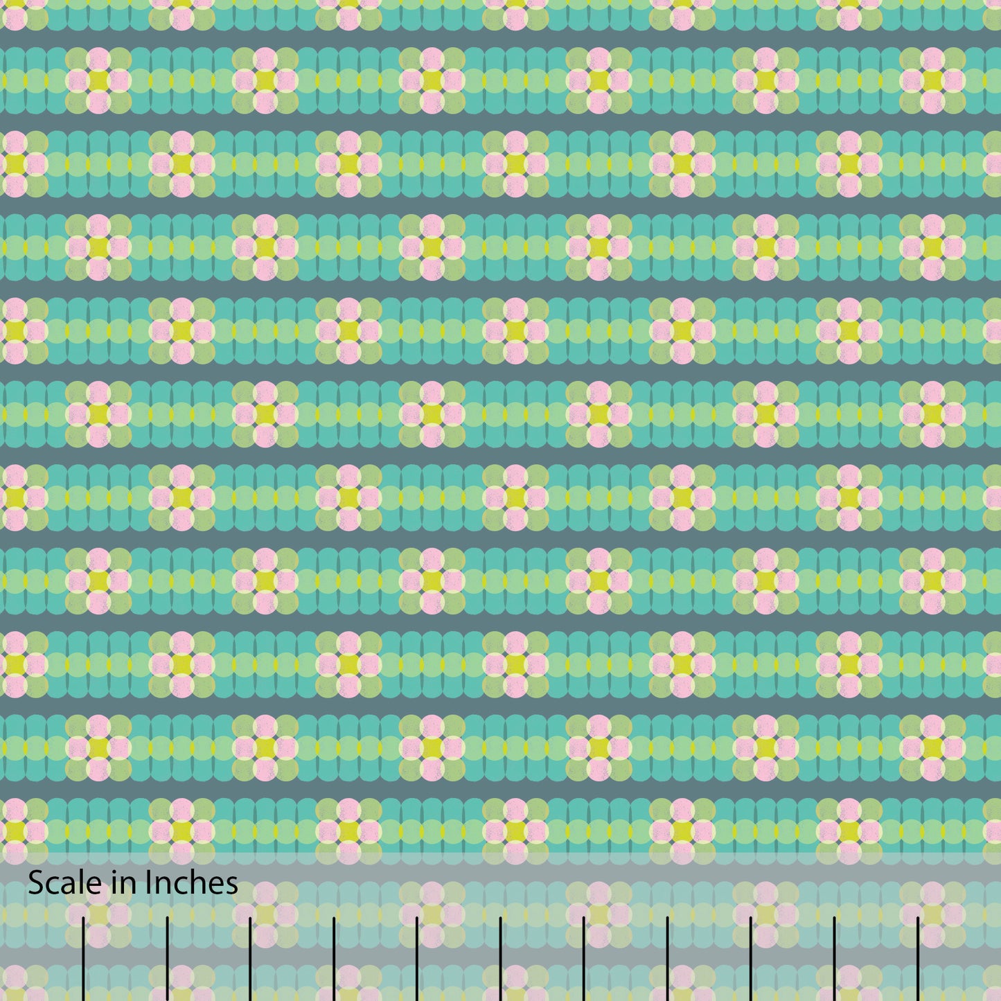 Oval Overlap Stripe Gray and Green