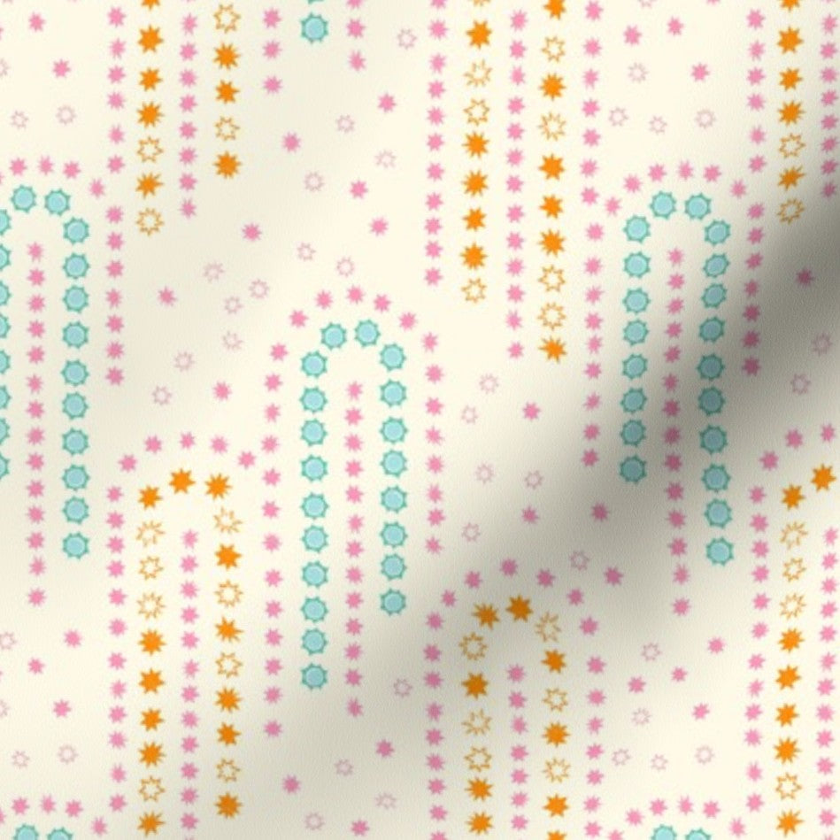 Falling Stars Cream and Pink