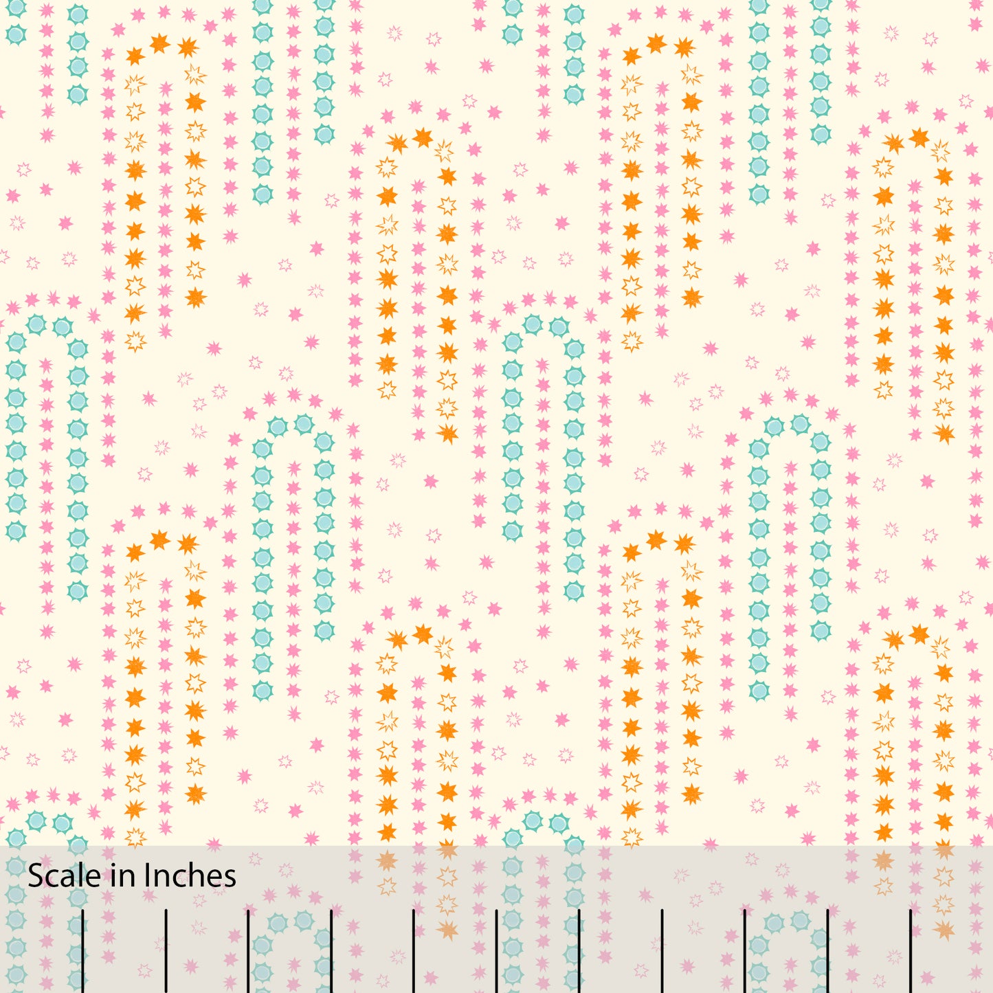 Falling Stars Cream and Pink