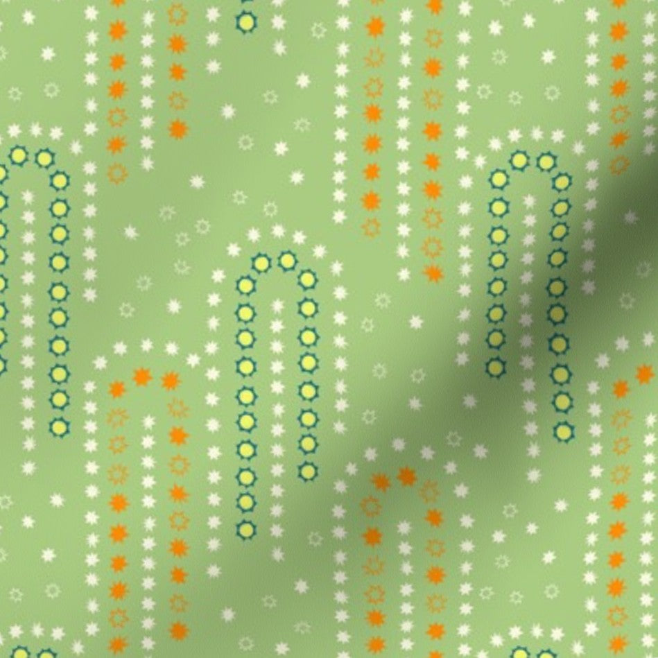 Falling Stars Green and Orange