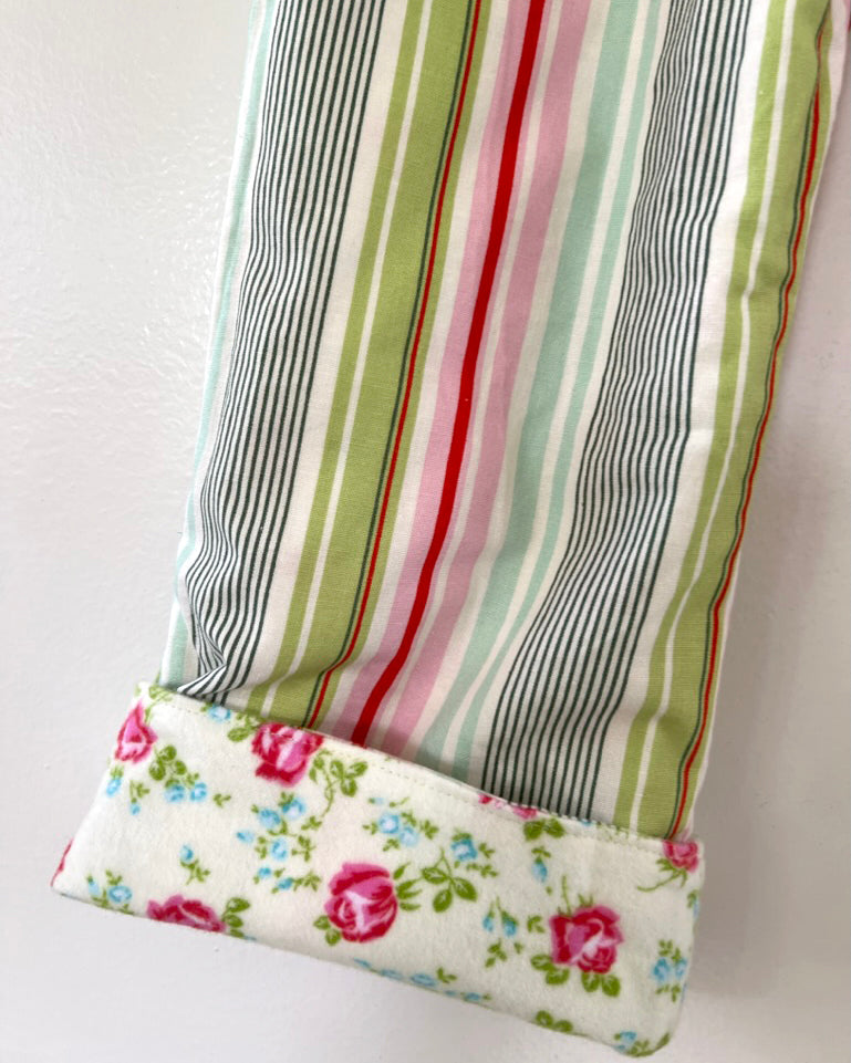 flannel reversible pants sweet rose