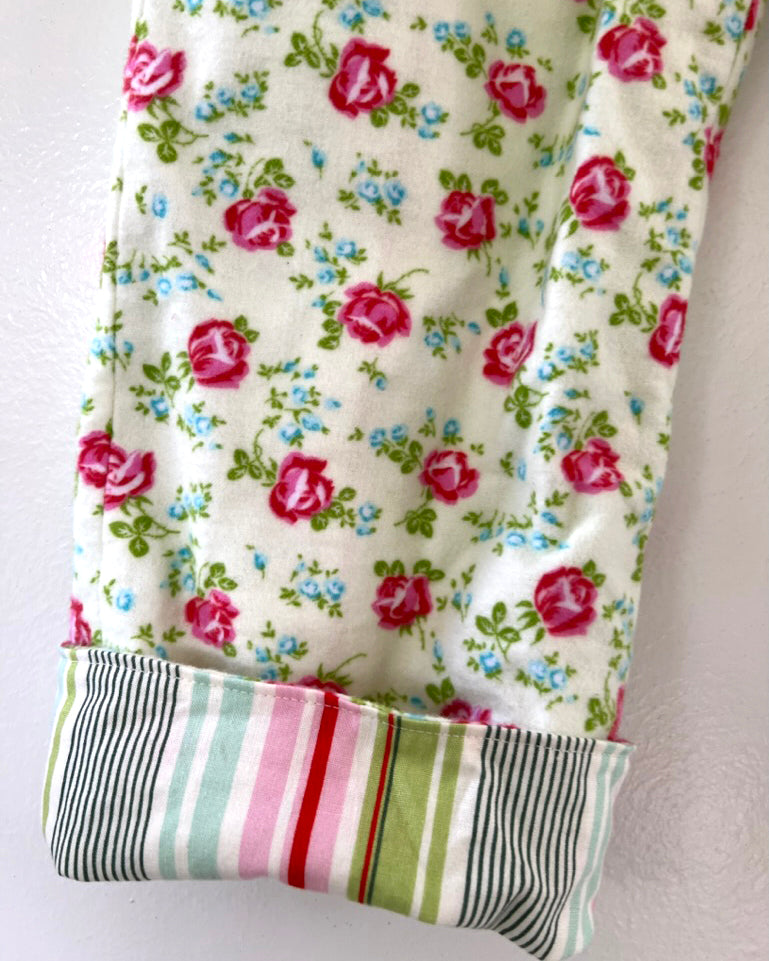 flannel reversible pants sweet rose