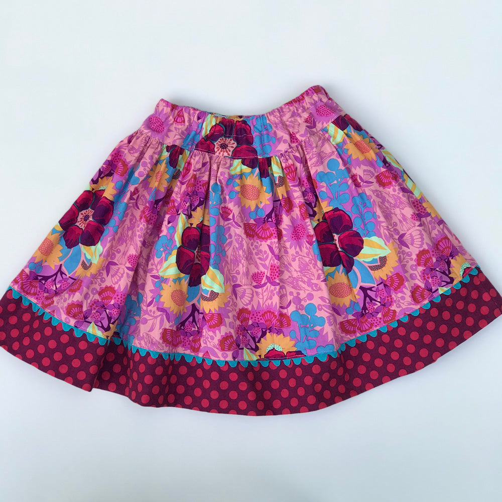favorite twirl skirt in pink centerpiece - little girl Pearl
