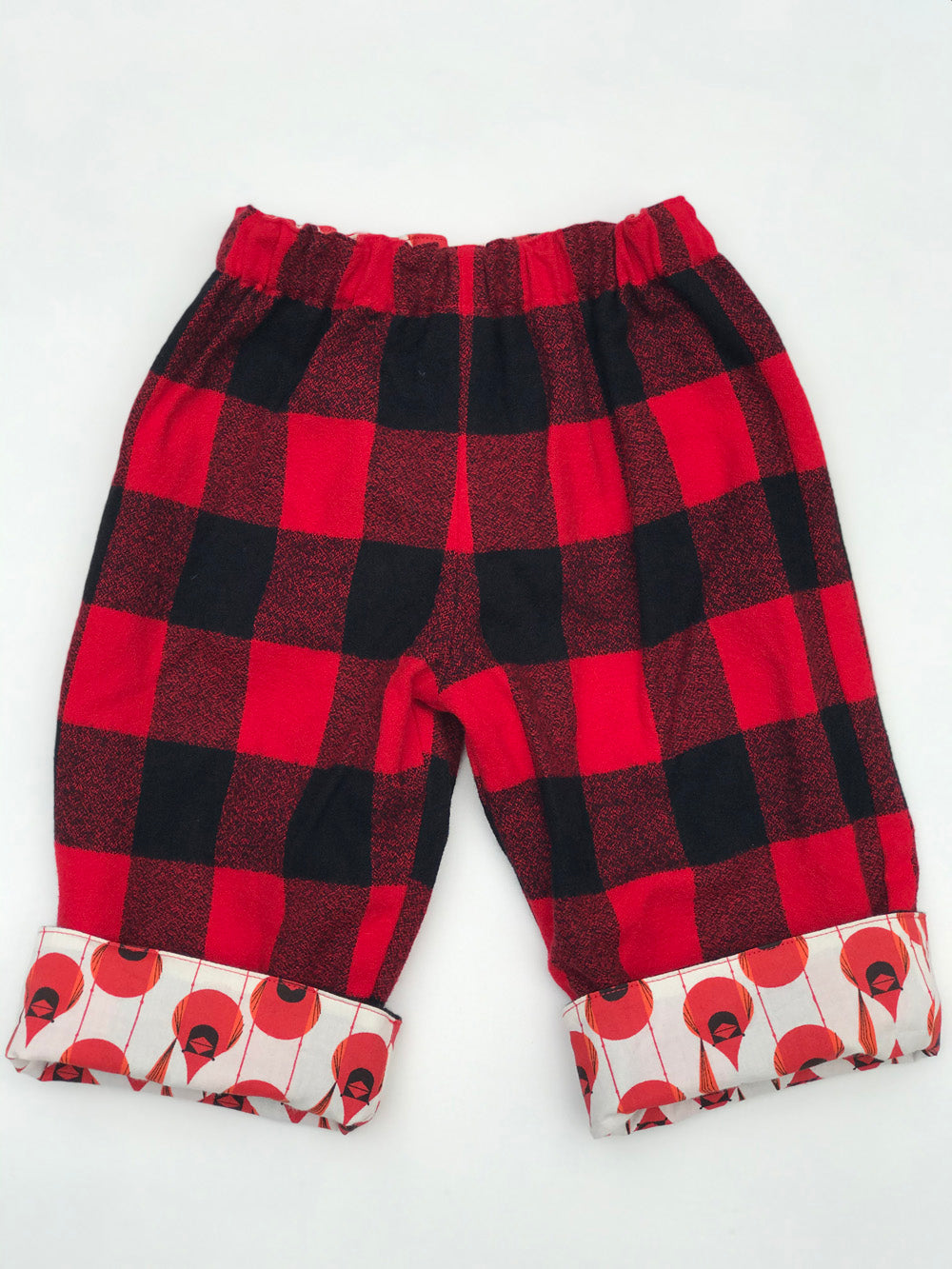 reversible pants in charley harper cardinal - little girl Pearl