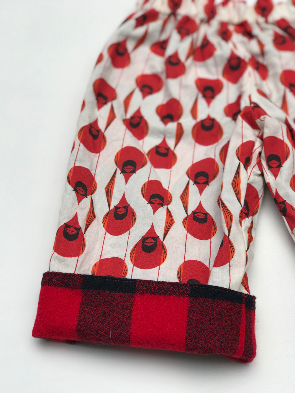 reversible pants in charley harper cardinal - little girl Pearl