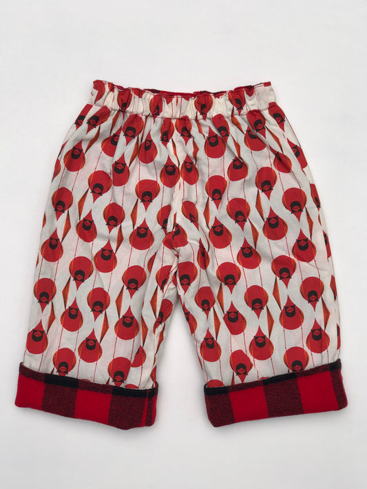 reversible pants in charley harper cardinal - little girl Pearl