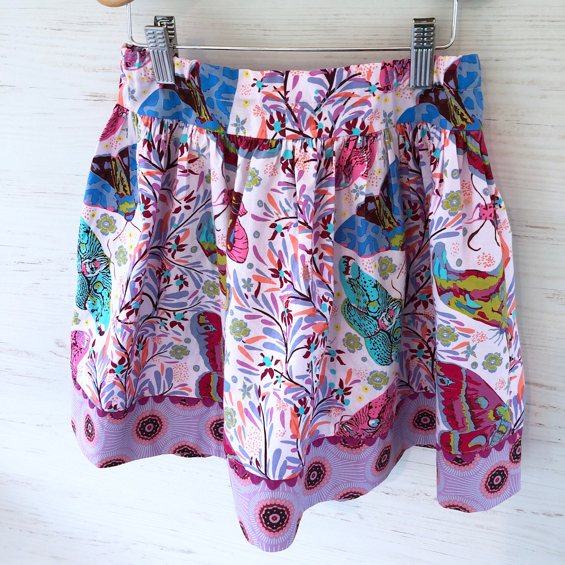 Favorite Twirl skirt in pink moth, sizes 3T 4T 5 6 7 8 - little girl Pearl