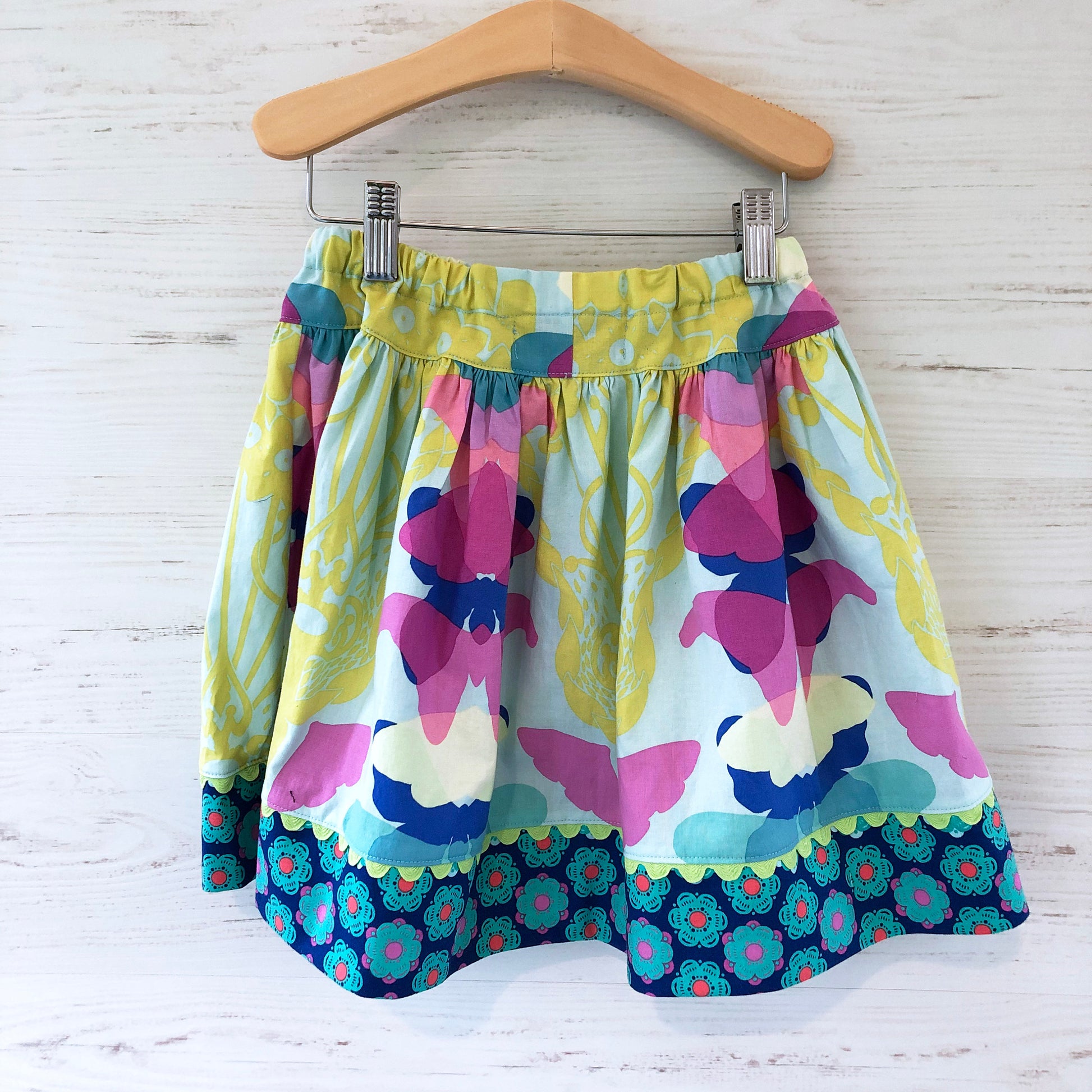 favorite twirl skirt in aqua ghost nouveau - little girl Pearl