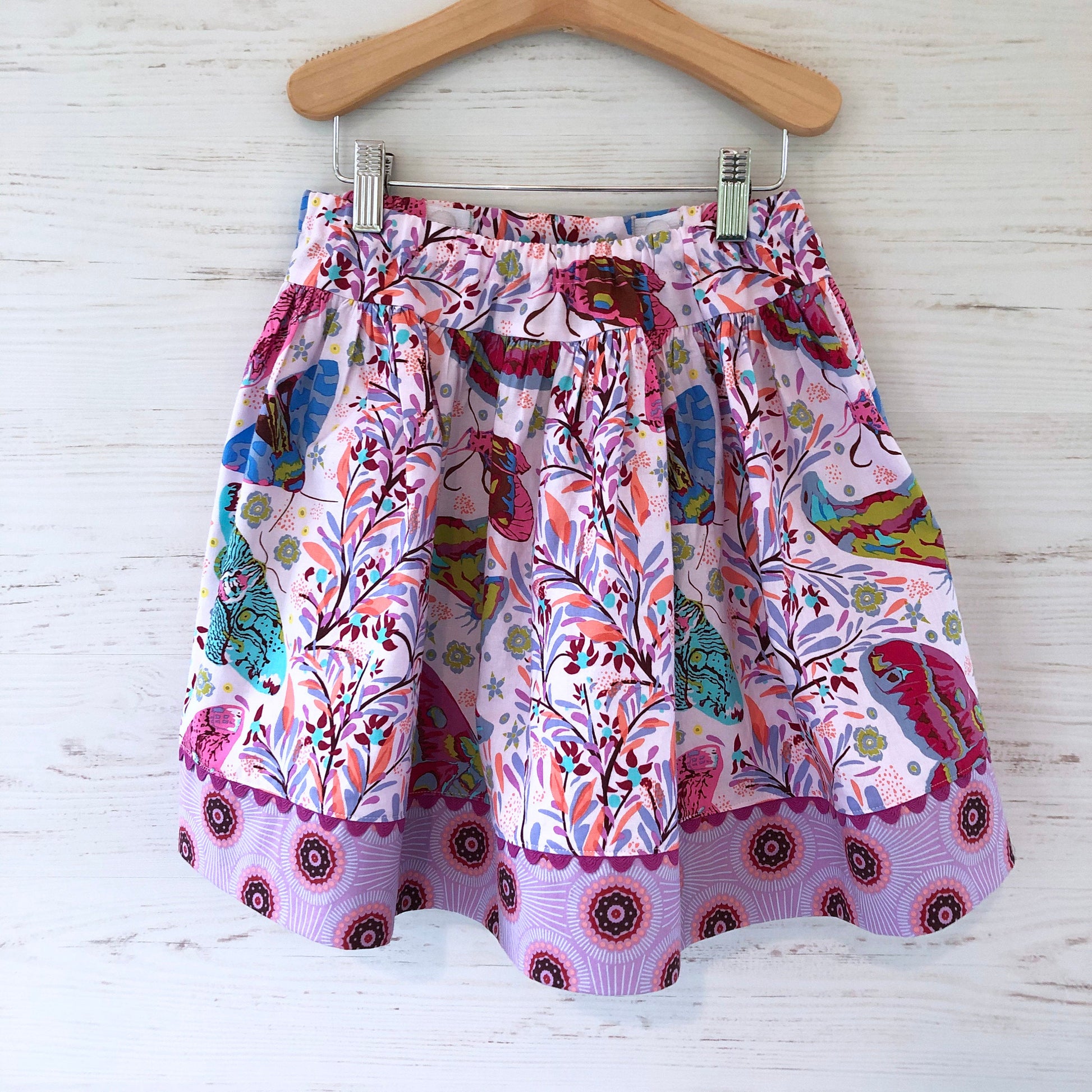 Favorite Twirl skirt in pink moth, sizes 3T 4T 5 6 7 8 - little girl Pearl
