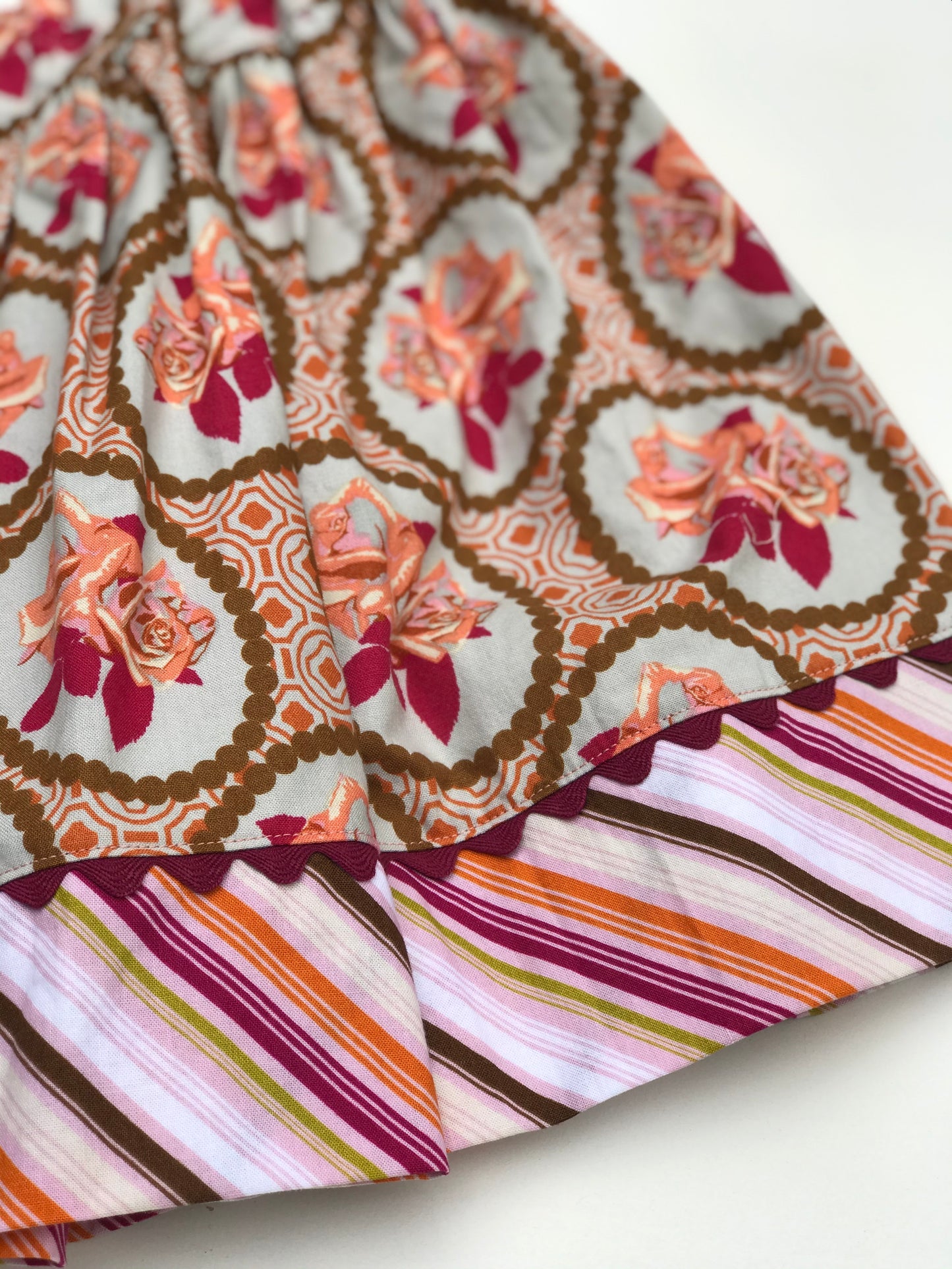 favorite twirl skirt in fall garden portrait - little girl Pearl