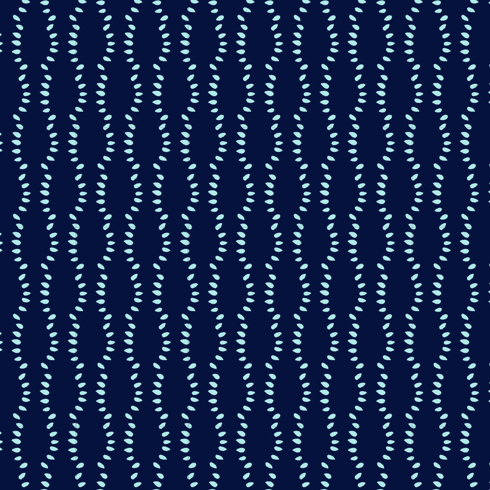 Grand Sateen Sheets in Imprint-Navy - little girl Pearl
