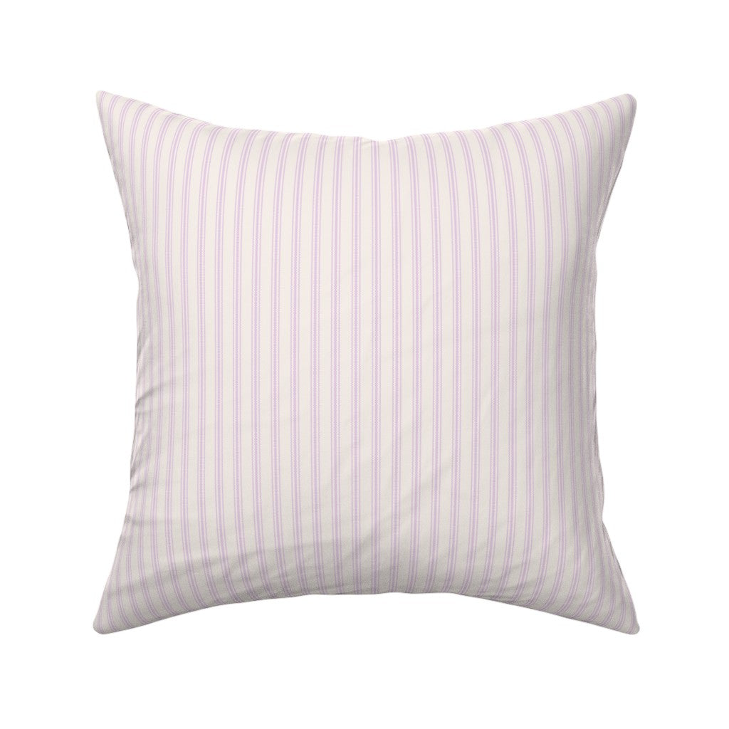 Classic Ticking Stripe Fabric by the Yard Lilac