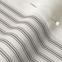 Classic Ticking Stripe Fabric by the Yard Charcoal Black