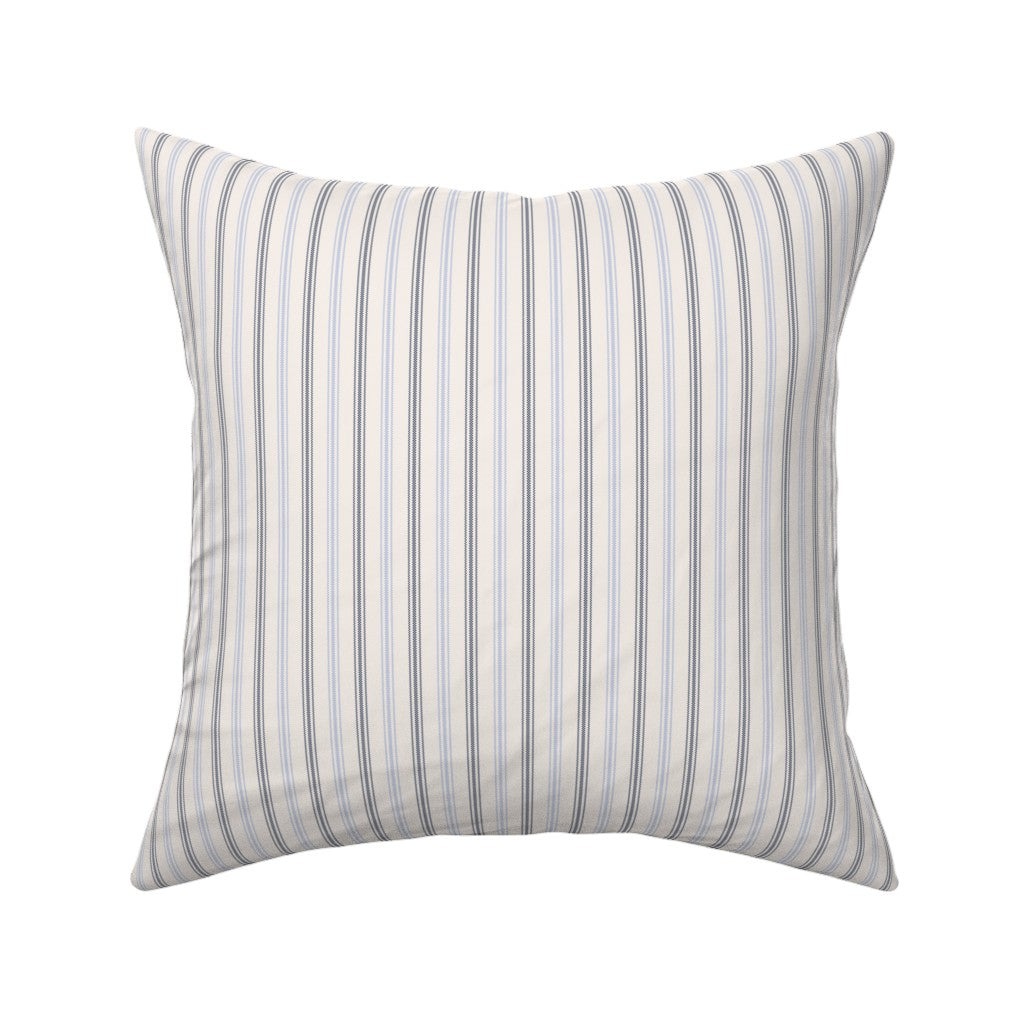 Classic Ticking Stripe Fabric by the Yard Navy and Periwinkle Blue