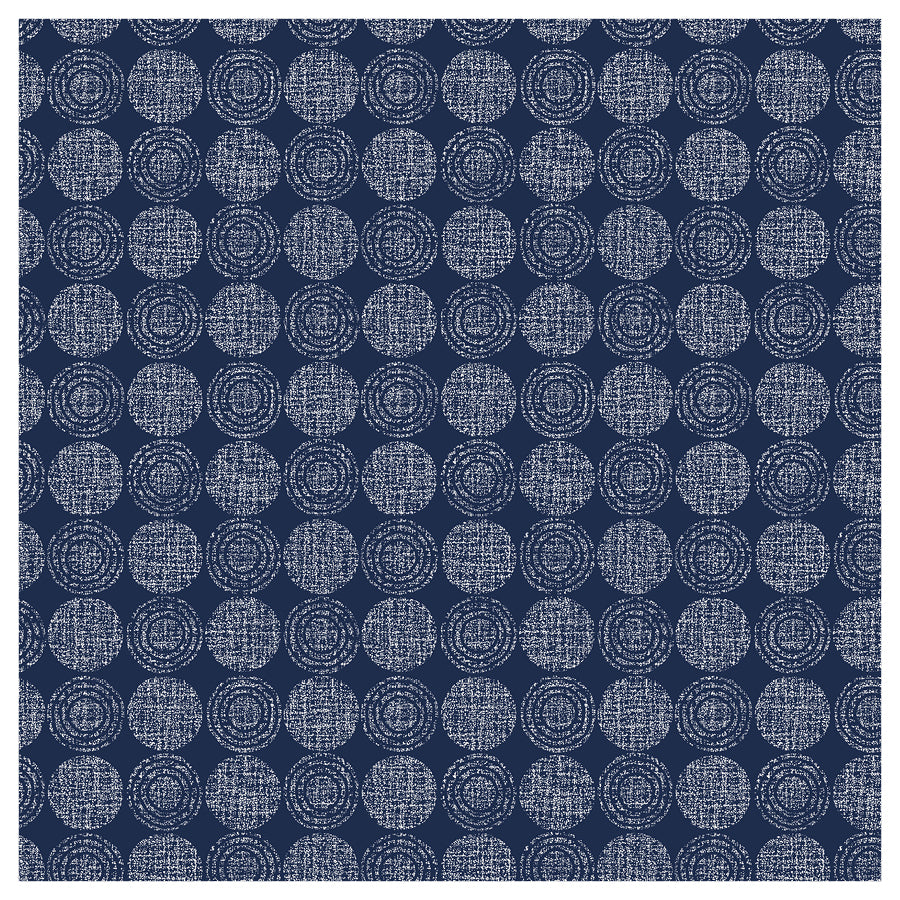 Pattern of blue circles on a blue background