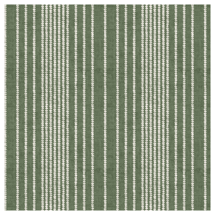 Green ground with and white ovals striped pattern on a textured surface