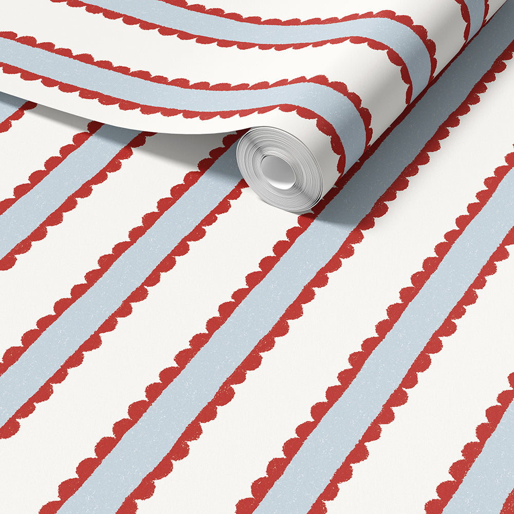 Crayon Stripe Wallpaper