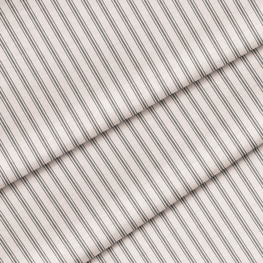 Classic Ticking Stripe Fabric by the Yard Charcoal Black