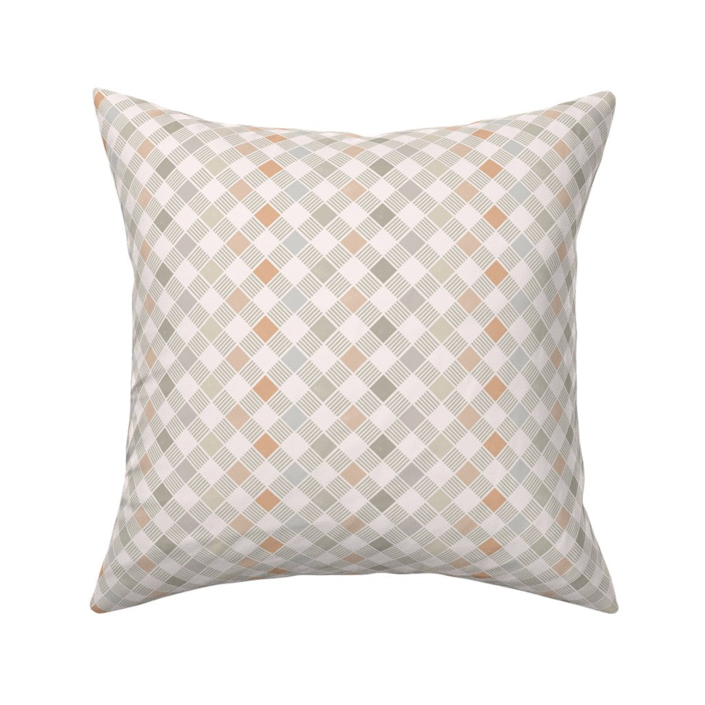 Big Bold Contemporary Plaid Pastel Warm Neutrals