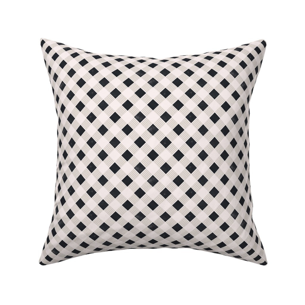 Big Bold Contemporary Plaid Pastel Charcoal Gray