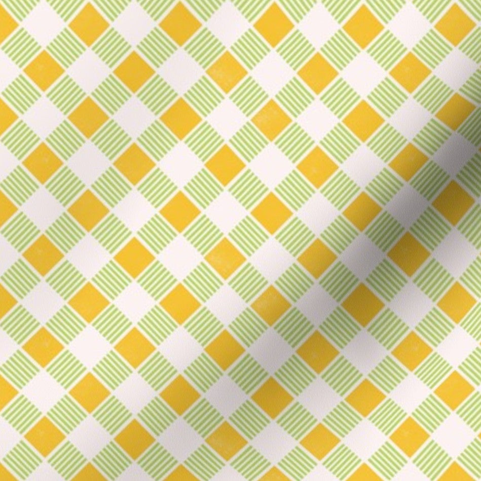 Big Bold Contemporary Plaid Pastel Yellow Green