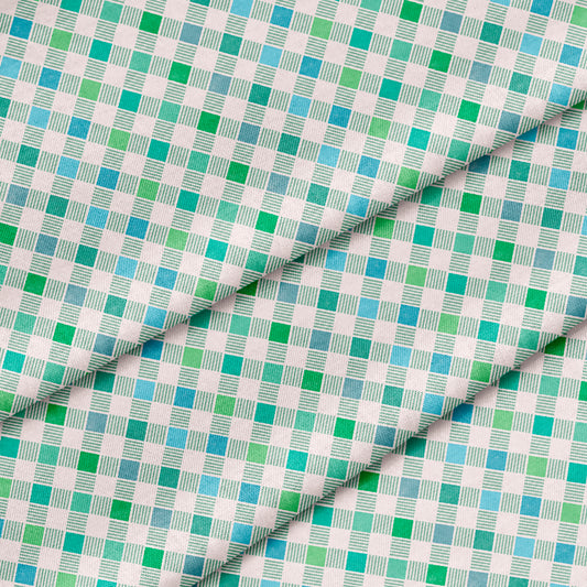 Big Bold Contemporary Plaid Blue Green