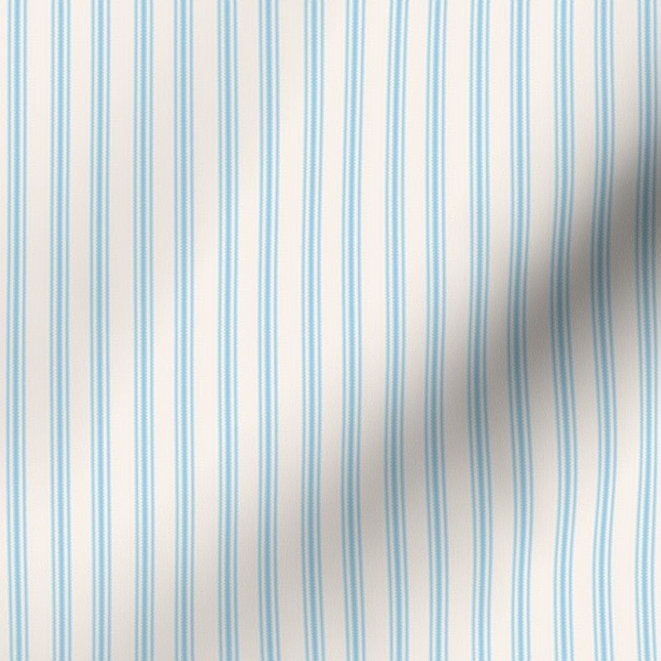 Classic Ticking Stripe Fabric by the Yard Turquoise