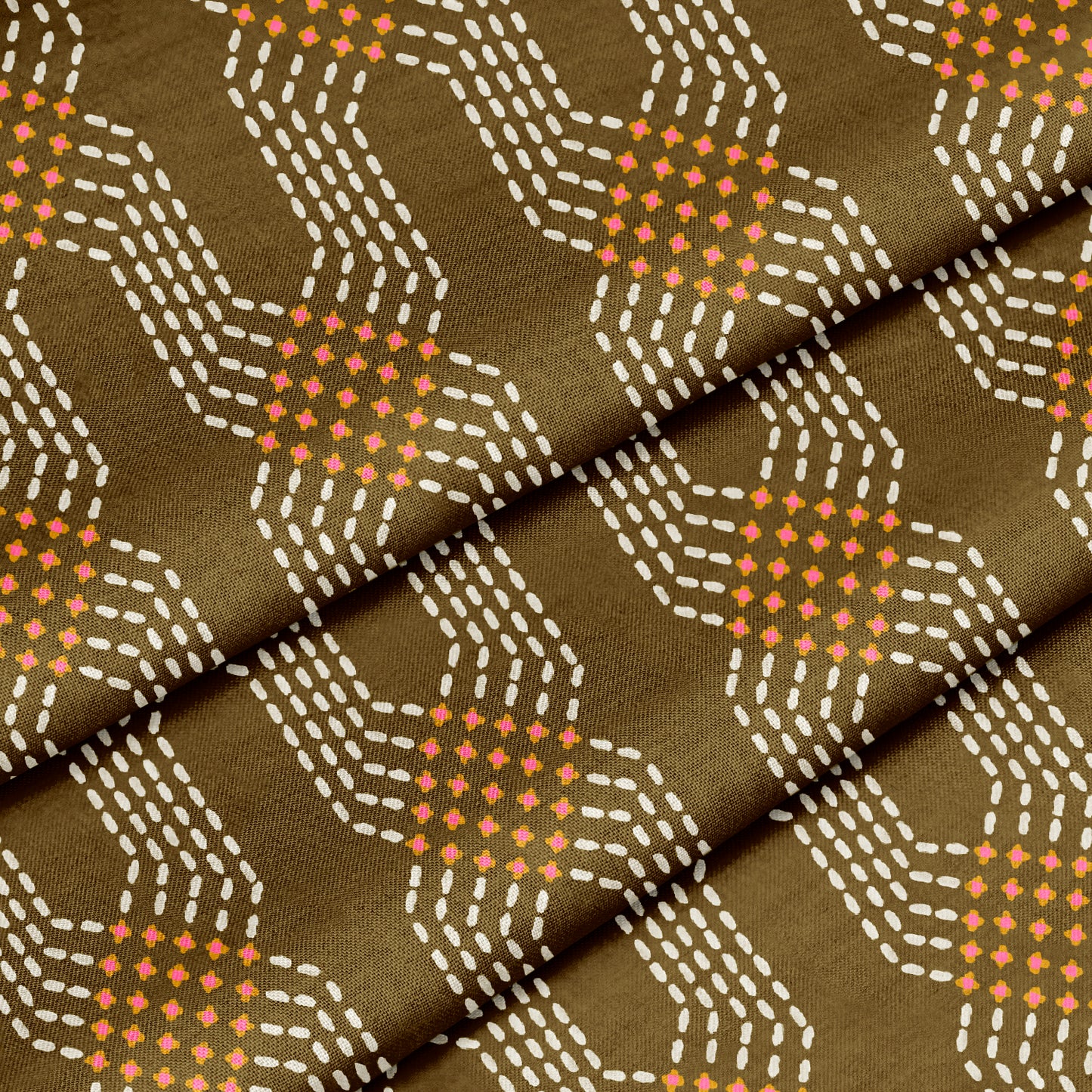 Crossing Stitch Paths Fabric by the Yard