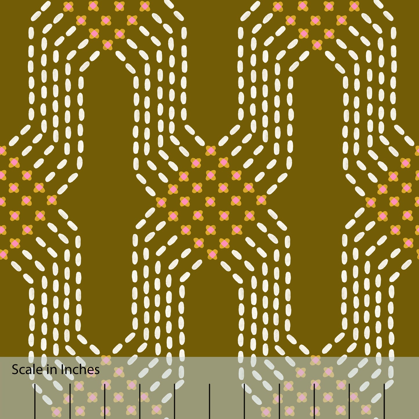 Crossing Stitch Paths Fabric by the Yard