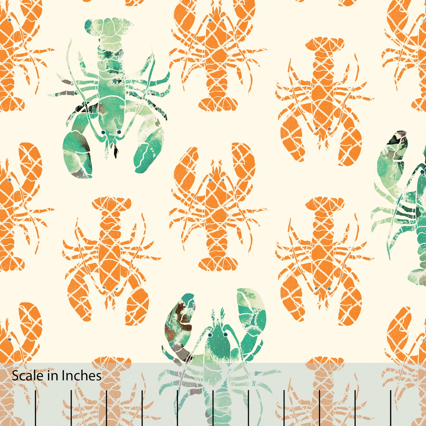 Lobster Escape Fabric by the Yard