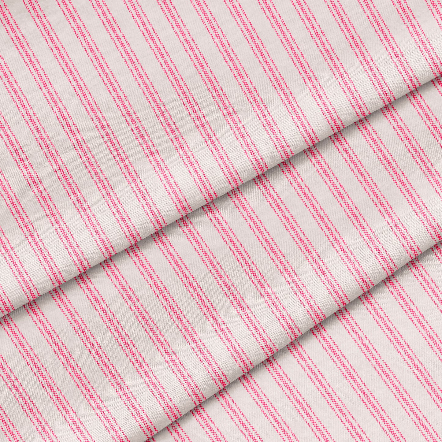 Classic Ticking Stripe Fabric by the Yard Hot Pink