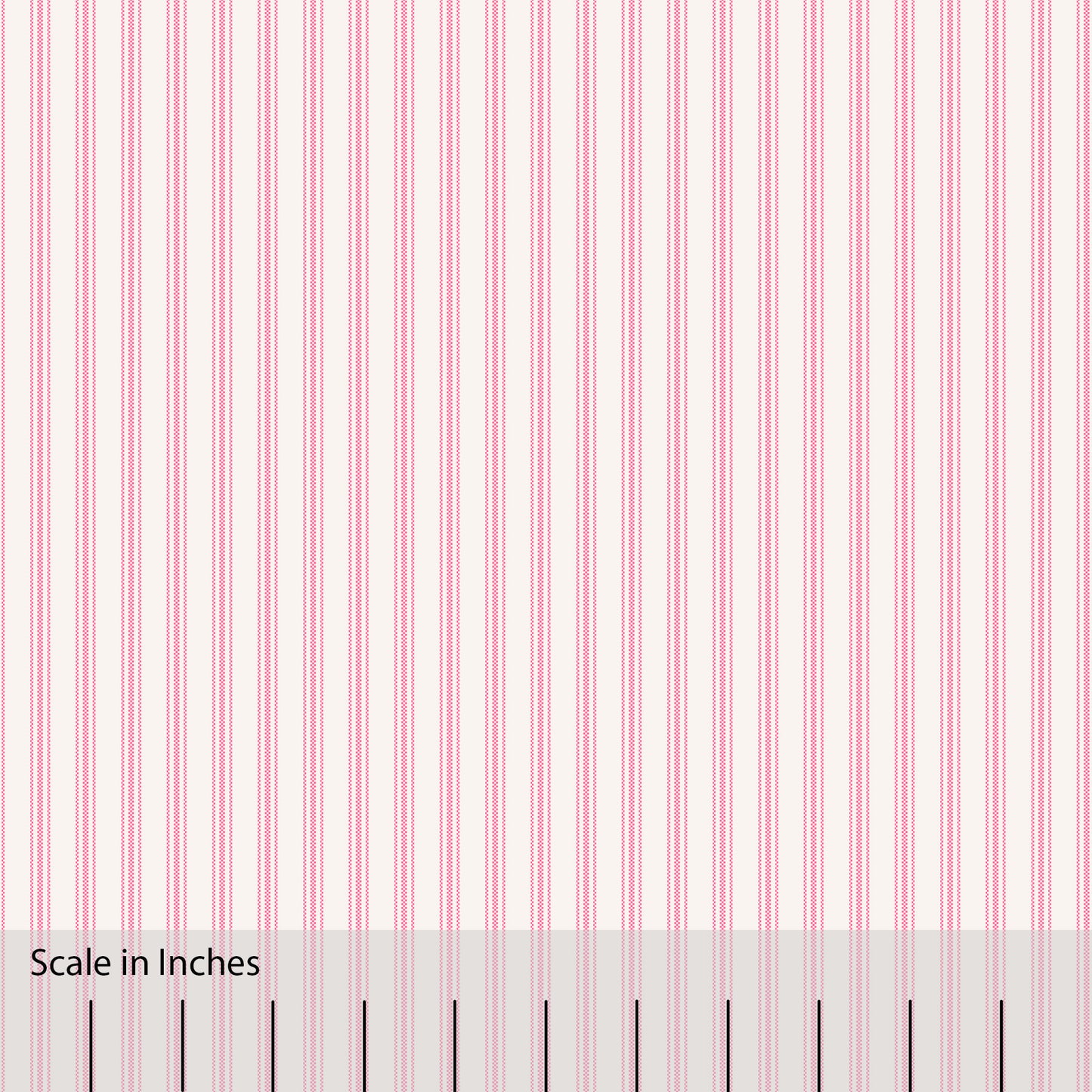 Classic Ticking Stripe Fabric by the Yard Hot Pink