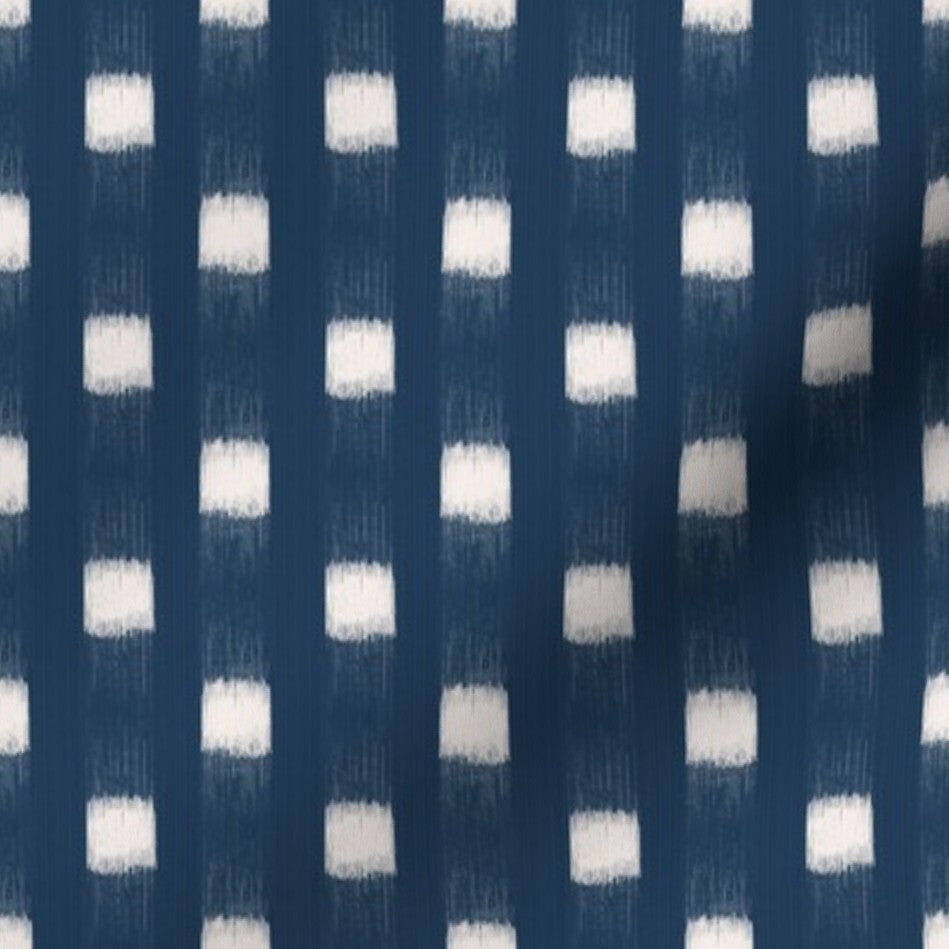 Ikat Checkered Square Fabric by the Yard