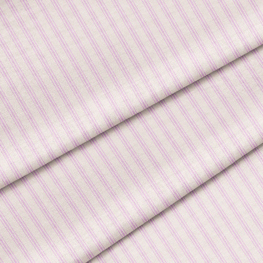 Classic Ticking Stripe Fabric by the Yard Lilac