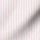 classic mattress ticking stripe fabric in lilac pastel on creamy white